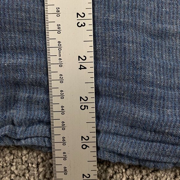 Marine Layer Shirt Men's Medium Button Down Cotton Blue Selvage - Picture 8 of 11